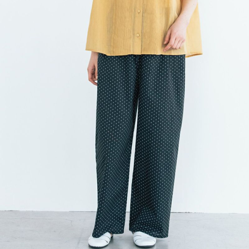 PONT DE CHALONS コットンドットドロストパンツ/ドット96